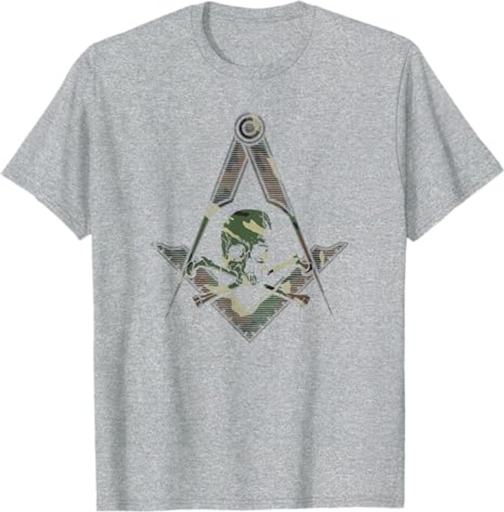Masonic Square Compass Master Mason Camo - Freemason T-Shirt T-Shirt