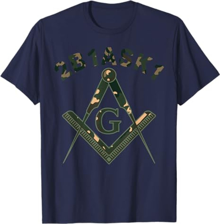 2B1ASK1 Mason Masonic Camo Freemason T-Shirt
