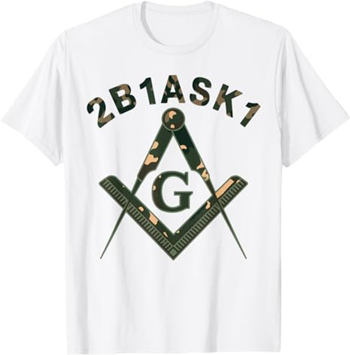 2B1ASK1 Mason Masonic Camo Freemason T-Shirt
