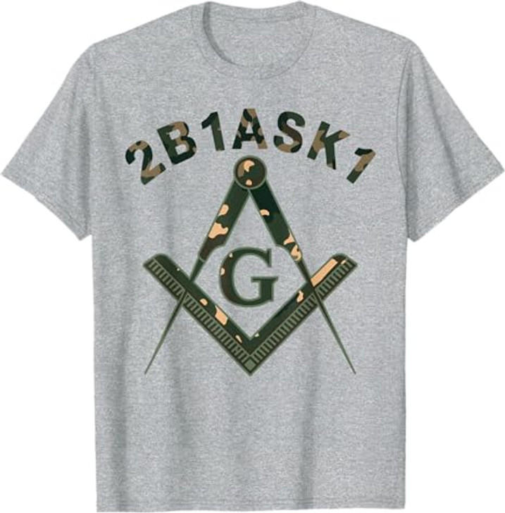 2B1ASK1 Mason Masonic Camo Freemason T-Shirt