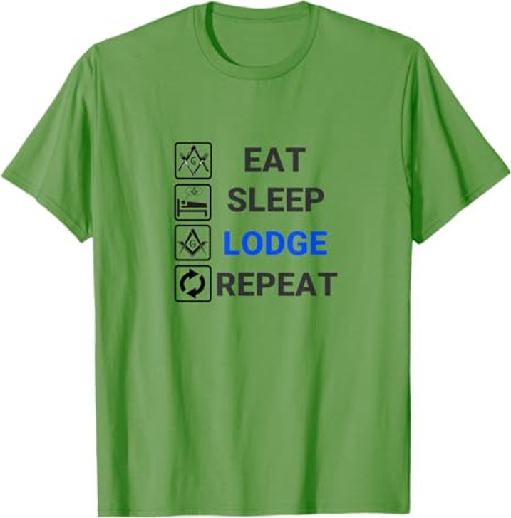 Freemason Eat Sleep Lodge Repeat - Funny Masonic Freemasonry T-Shirt