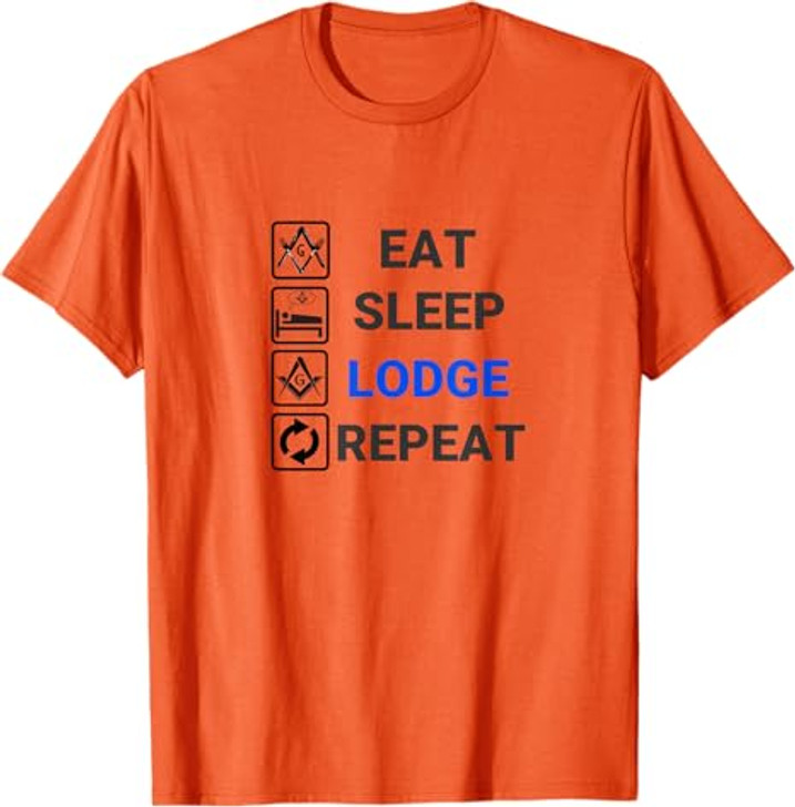 Freemason Eat Sleep Lodge Repeat - Funny Masonic Freemasonry T-Shirt