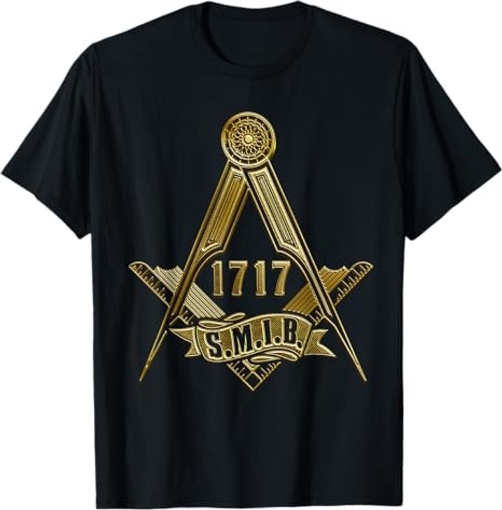 Masonic Freemasonry Fraternal Square Compass 1717 S.M.I.B. T-Shirt