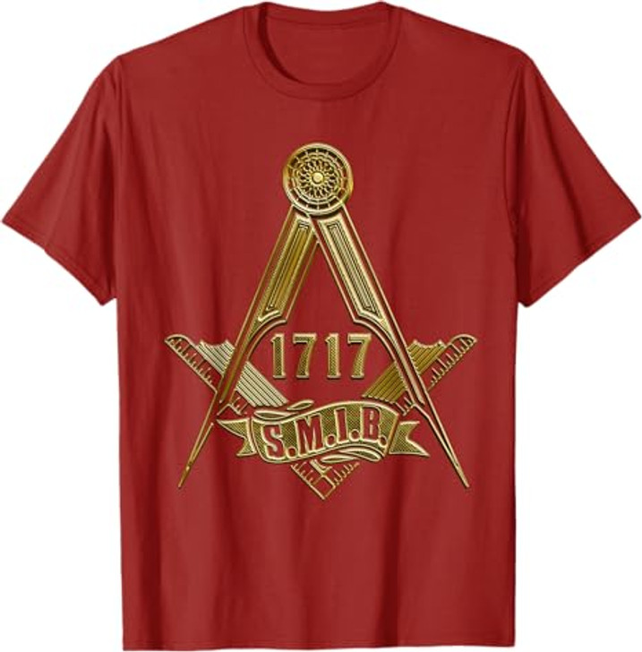 Masonic Freemasonry Fraternal Square Compass 1717 S.M.I.B. T-Shirt