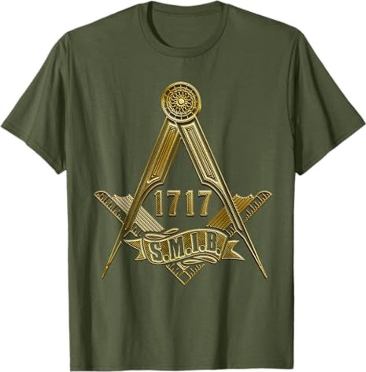 Masonic Freemasonry Fraternal Square Compass 1717 S.M.I.B. T-Shirt
