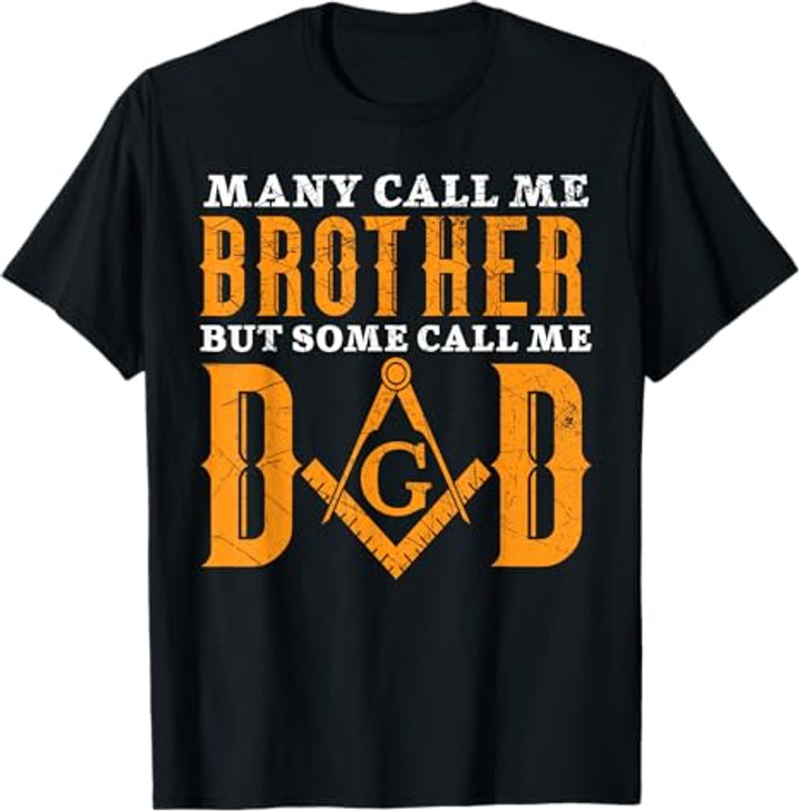 Freemason Dad Masonic Fraternal Freemasonry Square Compass T-Shirt