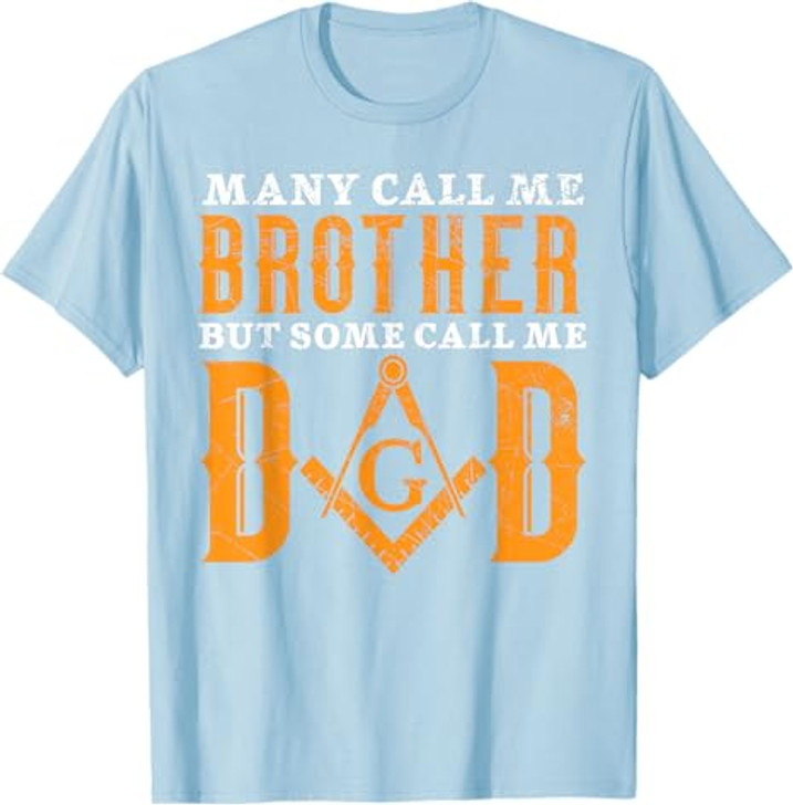 Freemason Dad Masonic Fraternal Freemasonry Square Compass T-Shirt
