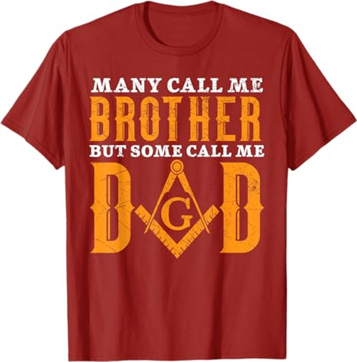 Freemason Dad Masonic Fraternal Freemasonry Square Compass T-Shirt