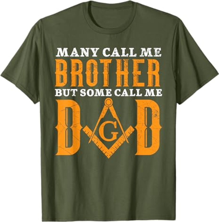 Freemason Dad Masonic Fraternal Freemasonry Square Compass T-Shirt