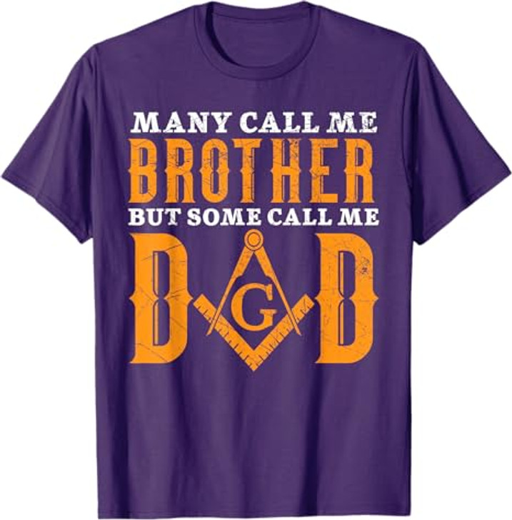 Freemason Dad Masonic Fraternal Freemasonry Square Compass T-Shirt