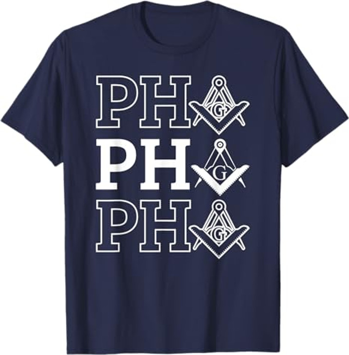 PHA Prince Hall Affiliated Masonic Square & Compass Freemason T-Shirt