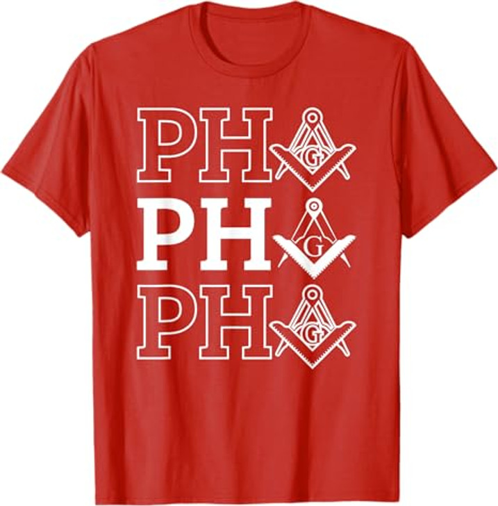 PHA Prince Hall Affiliated Masonic Square & Compass Freemason T-Shirt
