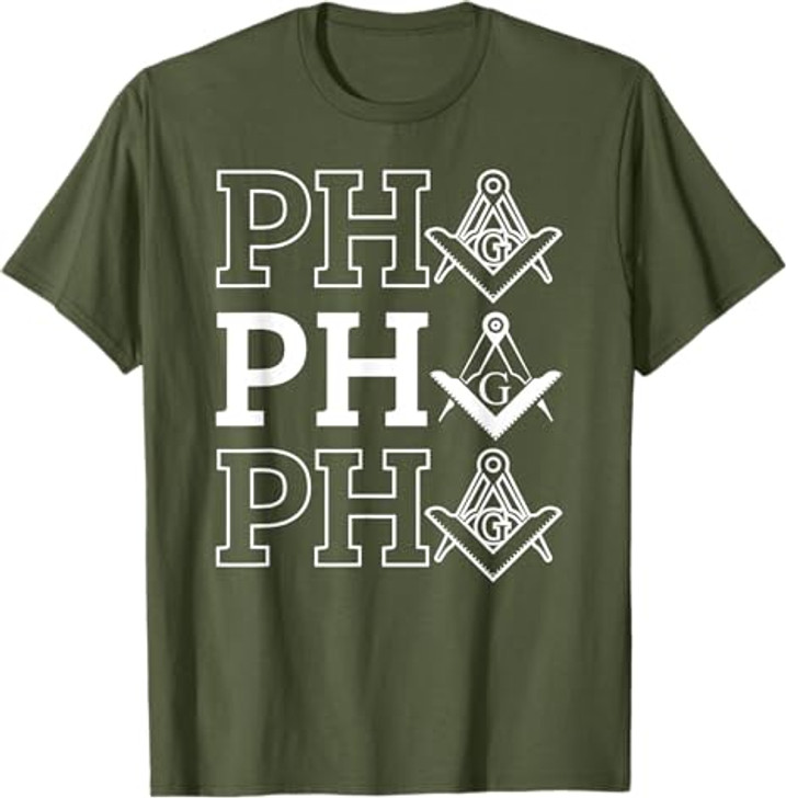 PHA Prince Hall Affiliated Masonic Square & Compass Freemason T-Shirt