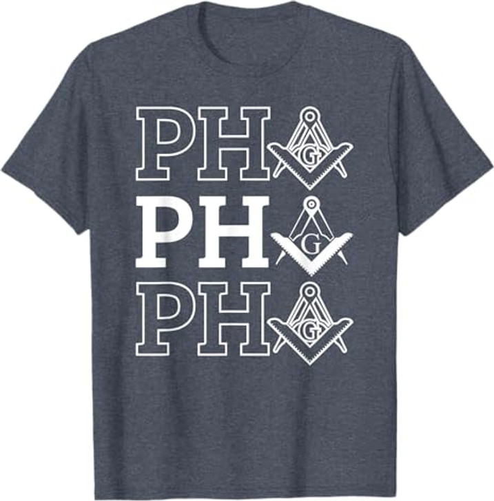 PHA Prince Hall Affiliated Masonic Square & Compass Freemason T-Shirt