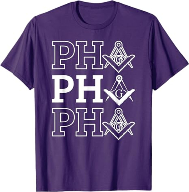 PHA Prince Hall Affiliated Masonic Square & Compass Freemason T-Shirt