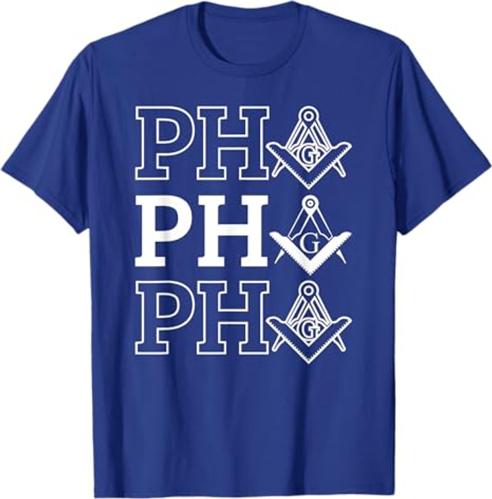 PHA Prince Hall Affiliated Masonic Square & Compass Freemason T-Shirt