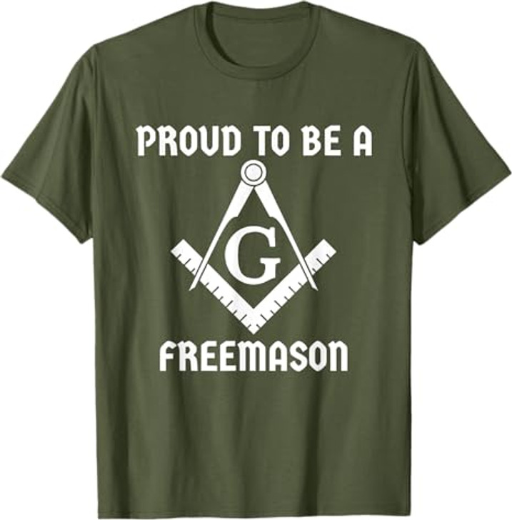 Proud To Be A Freemason Square Compass Freemason T-Shirt