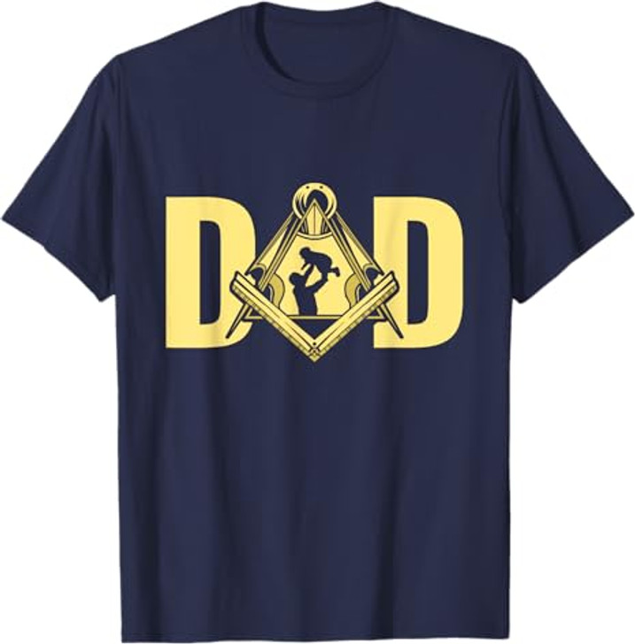 Dad Father's Day Square Compass Freemason Freemasonry T-Shirt