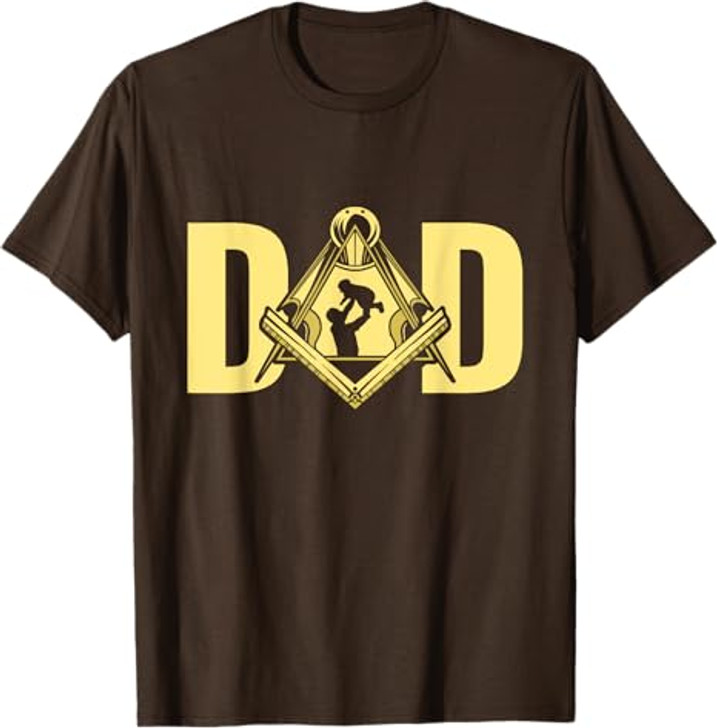 Dad Father's Day Square Compass Freemason Freemasonry T-Shirt