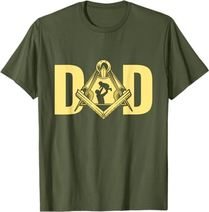 Dad Father's Day Square Compass Freemason Freemasonry T-Shirt