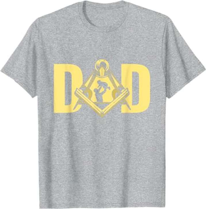 Dad Father's Day Square Compass Freemason Freemasonry T-Shirt