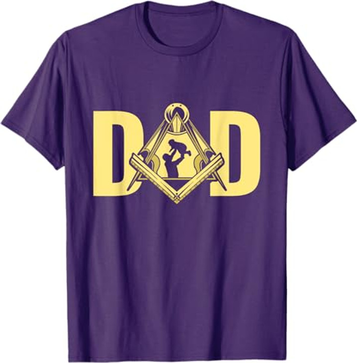 Dad Father's Day Square Compass Freemason Freemasonry T-Shirt