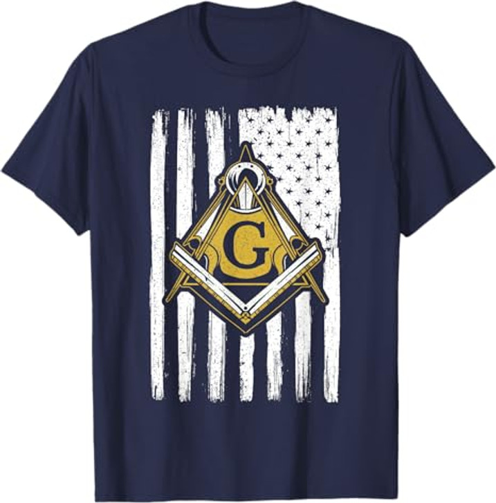 Freemason Masonic USA Flag Fraternal America T-Shirt
