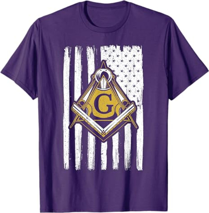 Freemason Masonic USA Flag Fraternal America T-Shirt
