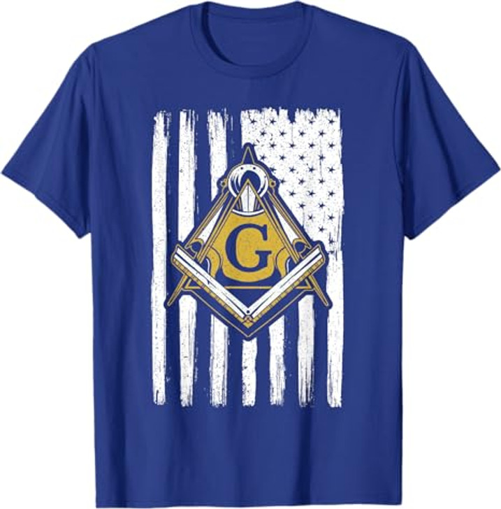 Freemason Masonic USA Flag Fraternal America T-Shirt