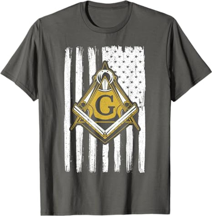 Freemason Masonic USA Flag Fraternal America T-Shirt