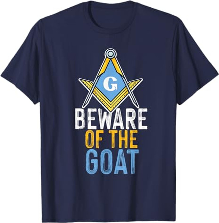 Freemasonry Square And Compasses Goat Design T-Shirt