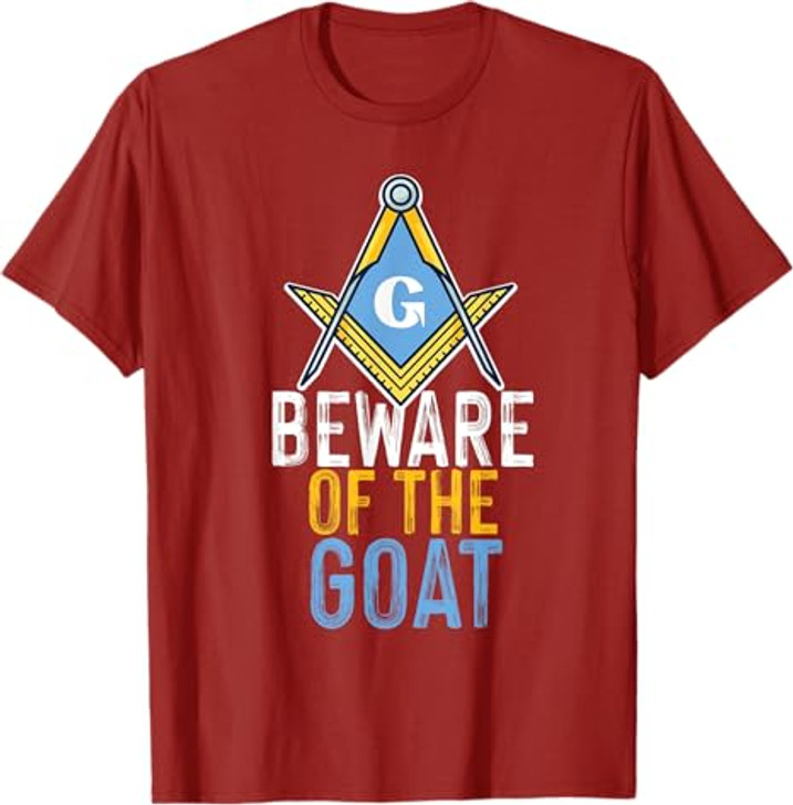 Freemasonry Square And Compasses Goat Design T-Shirt