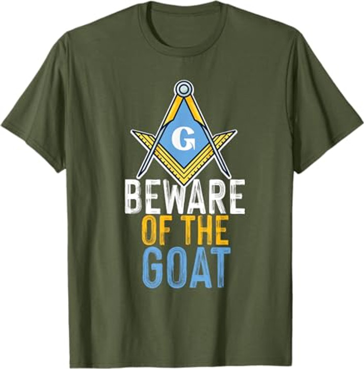 Freemasonry Square And Compasses Goat Design T-Shirt