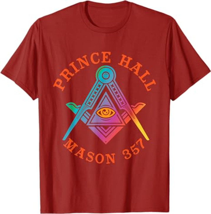 PHA Prince Hall Affiliated Freemason Square & Compass Masonic T-Shirt