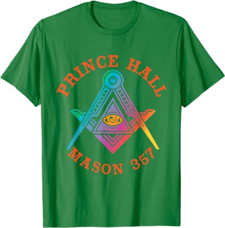PHA Prince Hall Affiliated Freemason Square & Compass Masonic T-Shirt