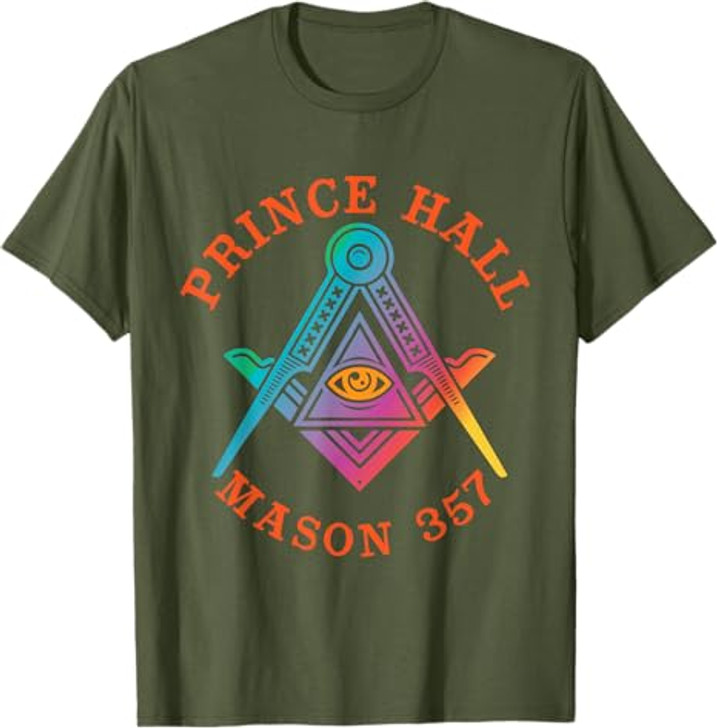 PHA Prince Hall Affiliated Freemason Square & Compass Masonic T-Shirt