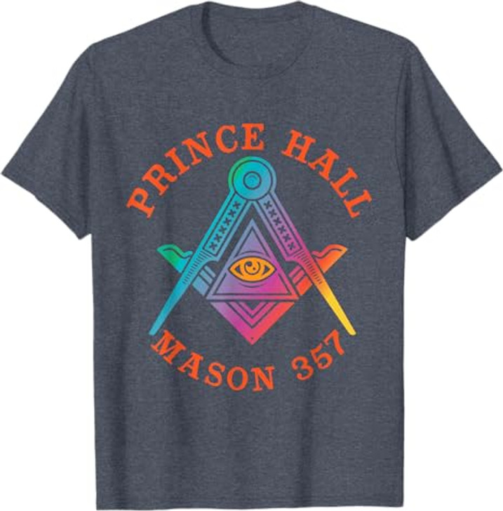 PHA Prince Hall Affiliated Freemason Square & Compass Masonic T-Shirt
