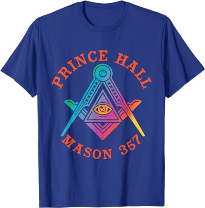 PHA Prince Hall Affiliated Freemason Square & Compass Masonic T-Shirt