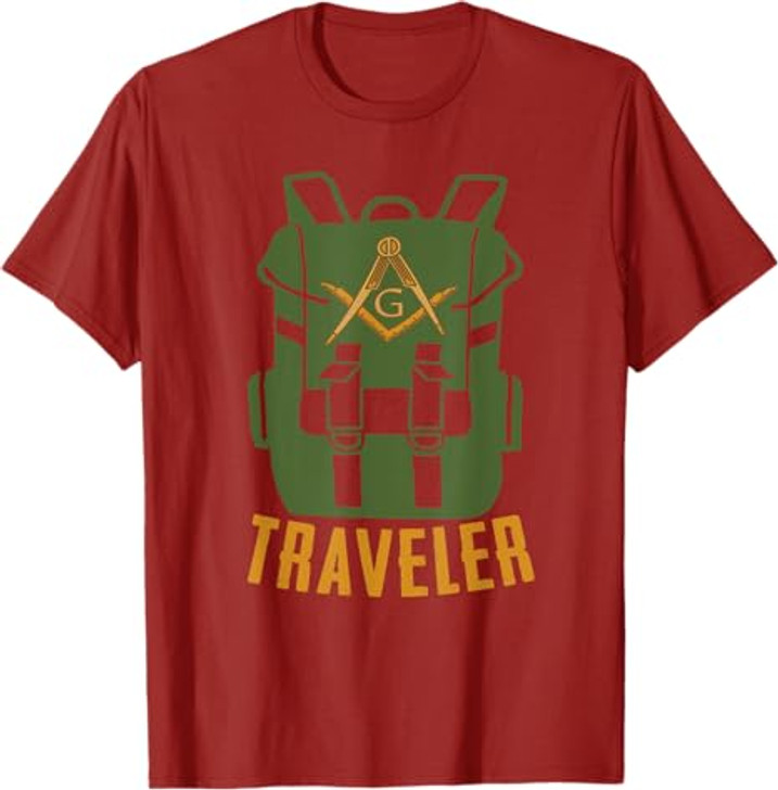 Masonic Freemasonry Fraternal Square Compass Traveler T-Shirt