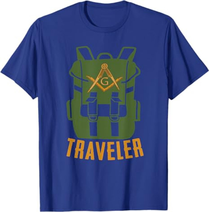 Masonic Freemasonry Fraternal Square Compass Traveler T-Shirt
