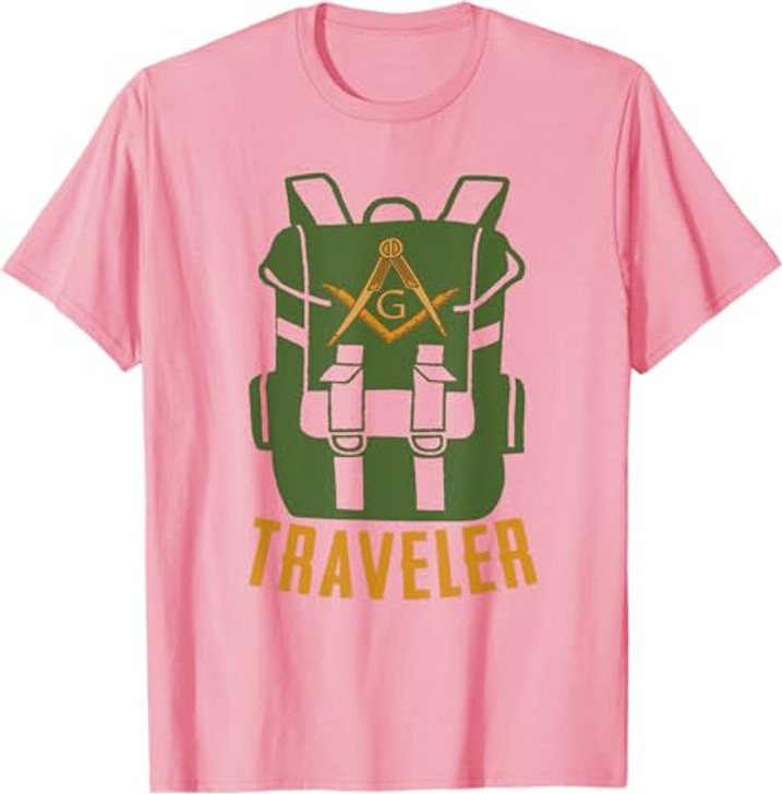 Masonic Freemasonry Fraternal Square Compass Traveler T-Shirt