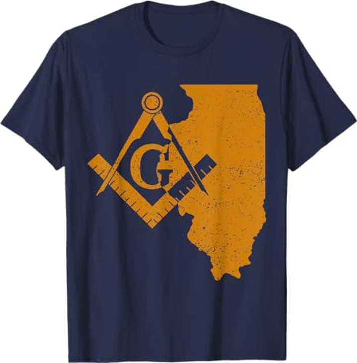 Illinois Masons Grand Lodge AF&AM Freemason Fathers Day Gift T-Shirt