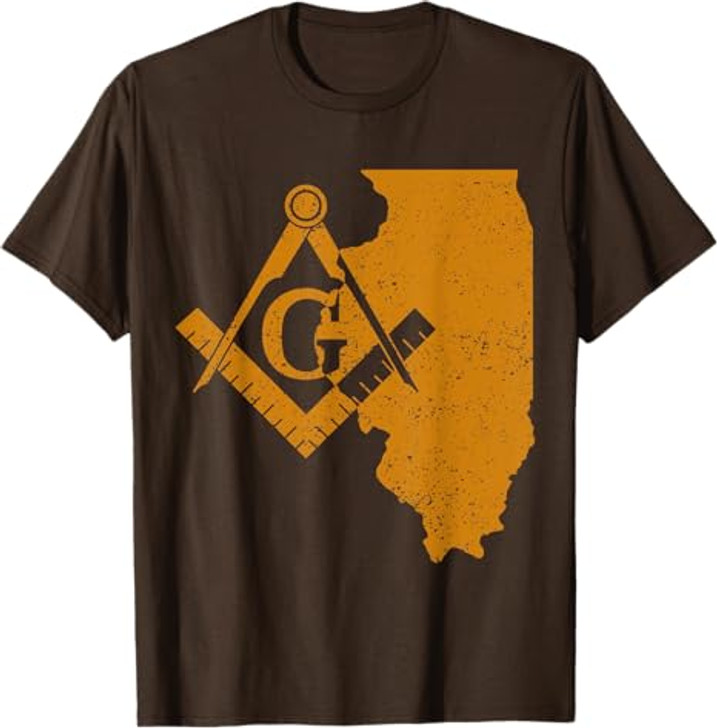 Illinois Masons Grand Lodge AF&AM Freemason Fathers Day Gift T-Shirt
