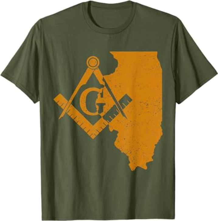 Illinois Masons Grand Lodge AF&AM Freemason Fathers Day Gift T-Shirt