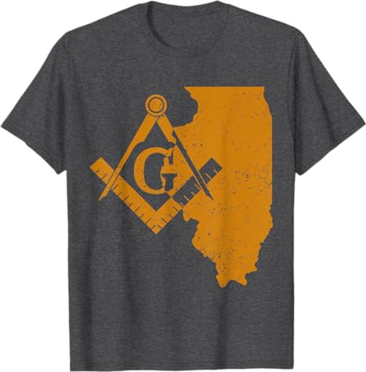 Illinois Masons Grand Lodge AF&AM Freemason Fathers Day Gift T-Shirt