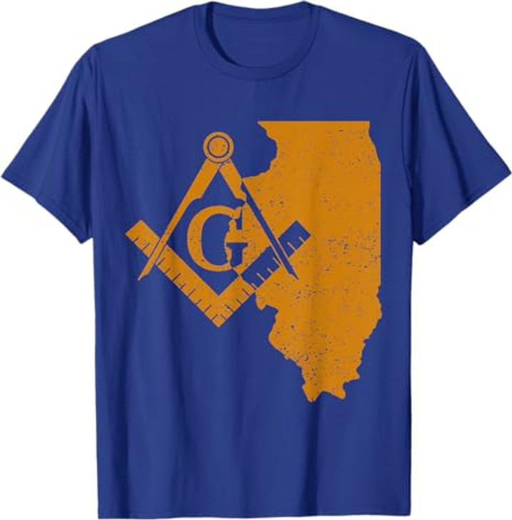 Illinois Masons Grand Lodge AF&AM Freemason Fathers Day Gift T-Shirt