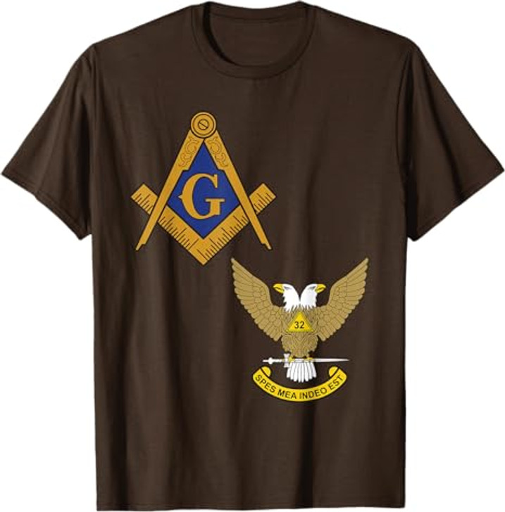 Mason Scottish Rite Split T Shirt Masonic Tee Wings Up T-Shirt