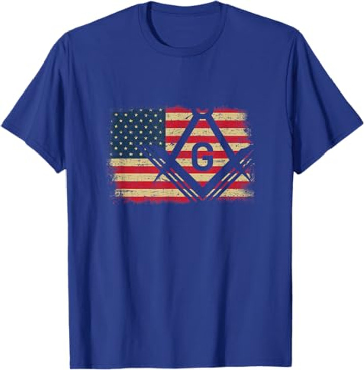 Freemason USA American Flag Freemasonry 4th of July T-Shirt