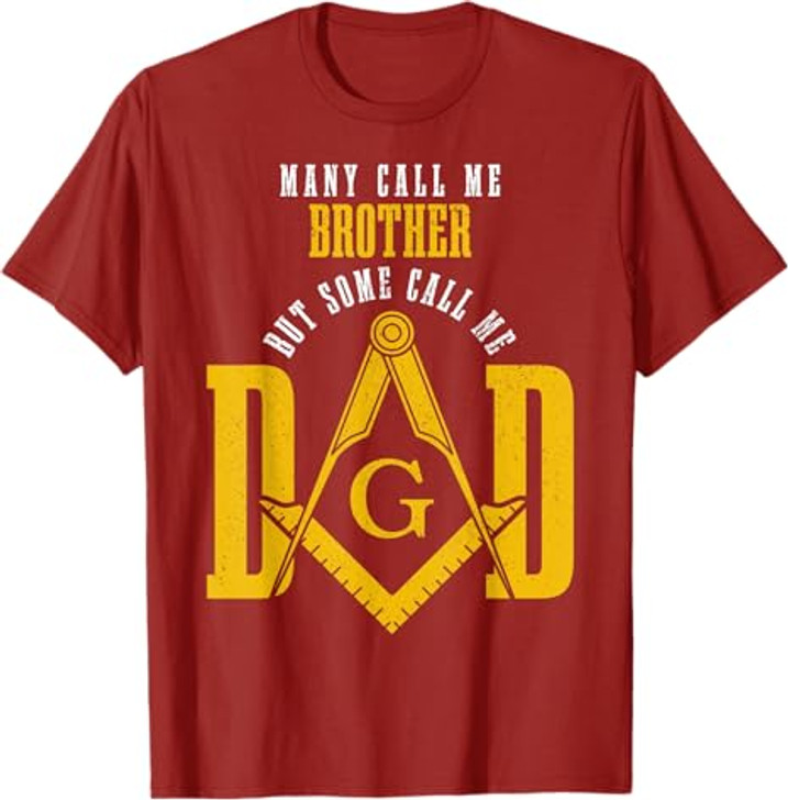 Mason Dad Square & Compass Masonic Shriner Freemason T-Shirt