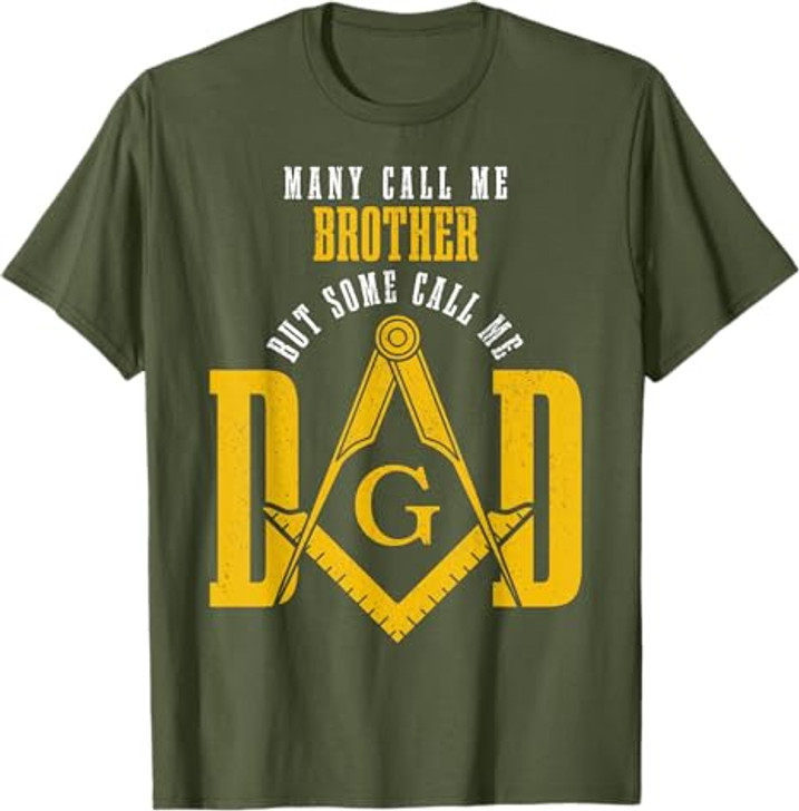 Mason Dad Square & Compass Masonic Shriner Freemason T-Shirt